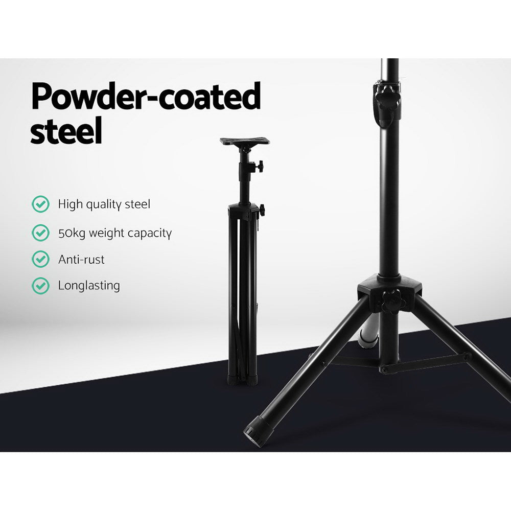 set-of-2-adjustable-120cm-speaker-stand-black