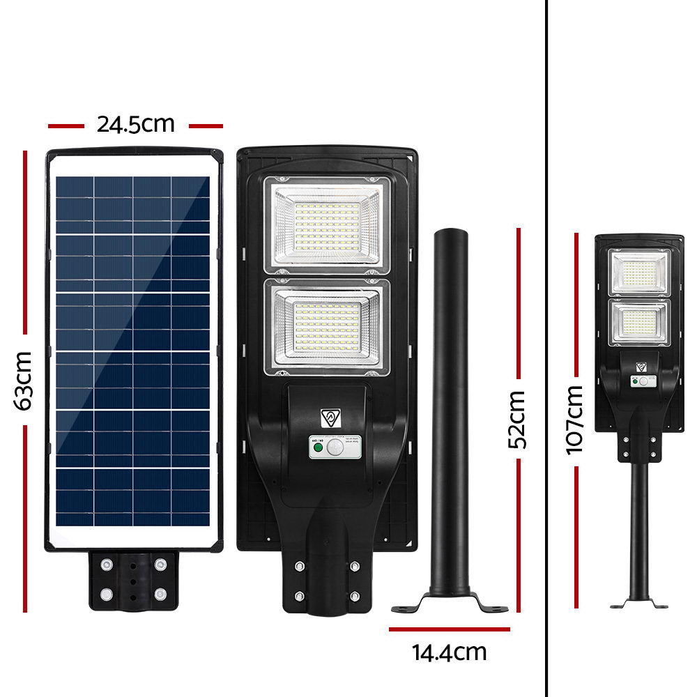 leier-set-of-2-led-solar-lights-street-flood-sensor-outdoor-garden-light-120w
