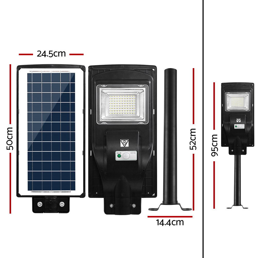leier-set-of-2-led-solar-lights-street-flood-sensor-outdoor-garden-light-90w