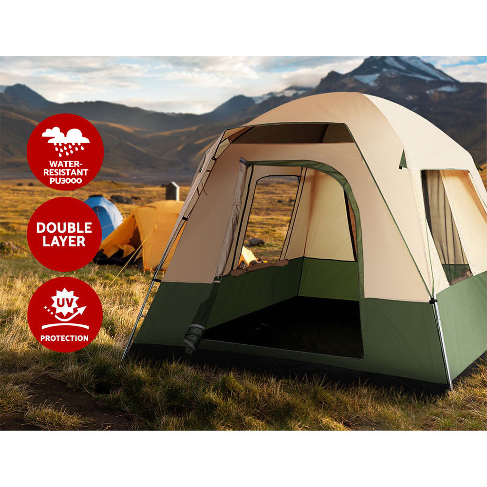 weisshorn-family-camping-tent-4-person-hiking-beach-tents-canvas-ripstop-green