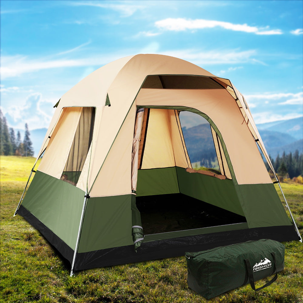 weisshorn-family-camping-tent-4-person-hiking-beach-tents-canvas-ripstop-green