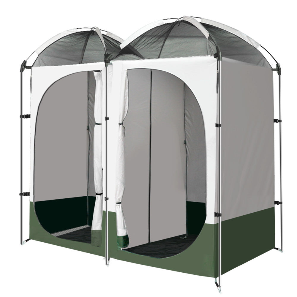 weisshorn-double-camping-shower-toilet-tent-outdoor-portable-change-room-green