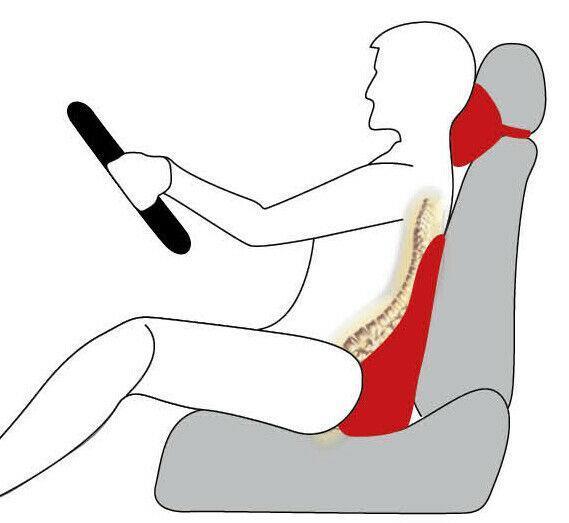 red-memory-foam-lumbar-back-neck-pillow-support-back-cushion-office-car-seat