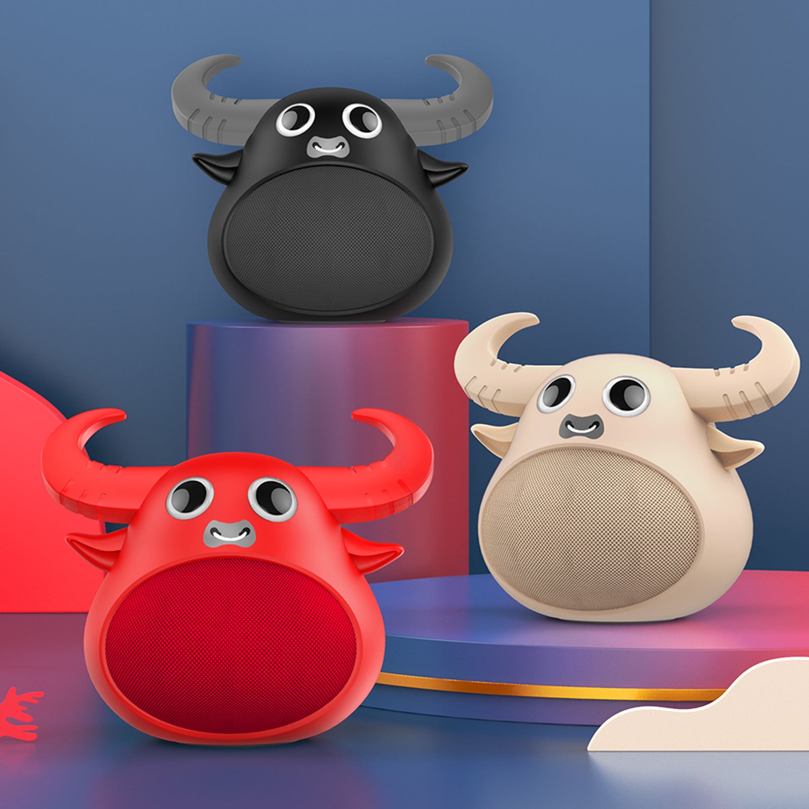 fitsmart-bluetooth-animal-face-speaker-portable-wireless-stereo-sound-black