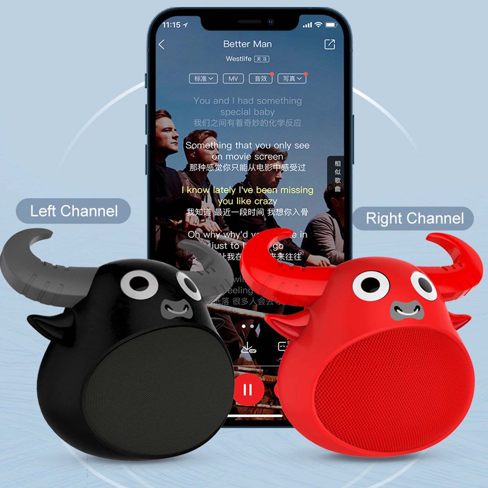 fitsmart-bluetooth-animal-face-speaker-portable-wireless-stereo-sound-black