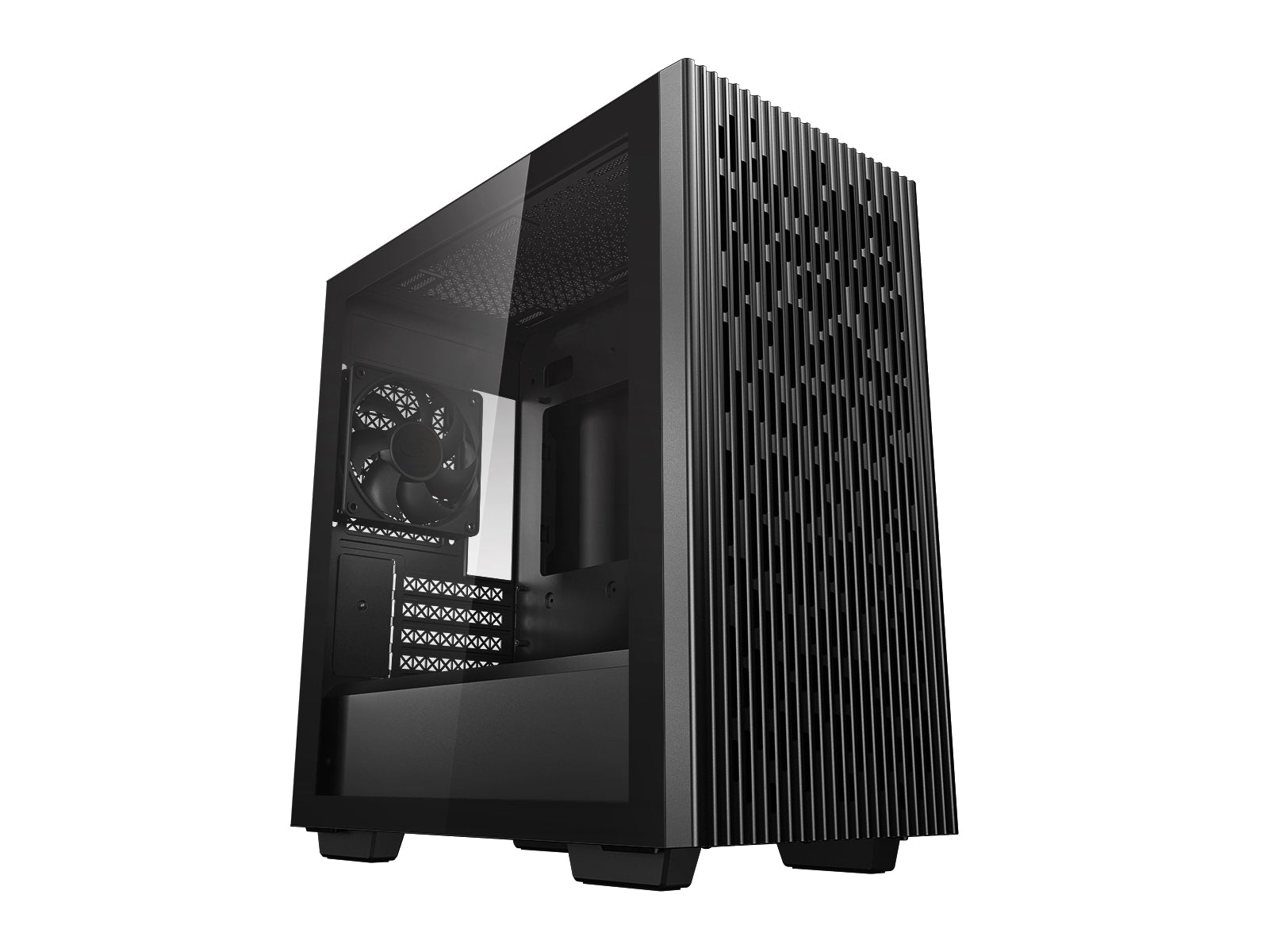deepcool-matrexx-40-mini-itx-micro-atx-case-tempered-glass-side-panel-mesh-top-and-front-1x-pre-installed-fan-removable-drive-cage-black