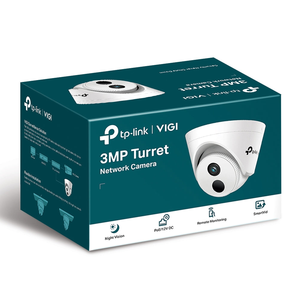 tp-link-vigi-c400hp-2-8-3mp-turret-network-camera-2-8mm-lens-smart-detection-smart-ir-wdr-3d-ndr-night-vision-h-265-poe-12v-dc