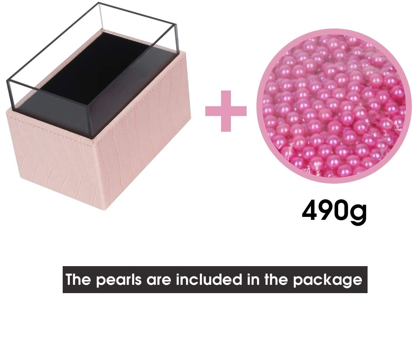 leather-makeup-brush-cosmetic-organiser-storage-box-with-pink-pearls-and-acrylic-cover-pink