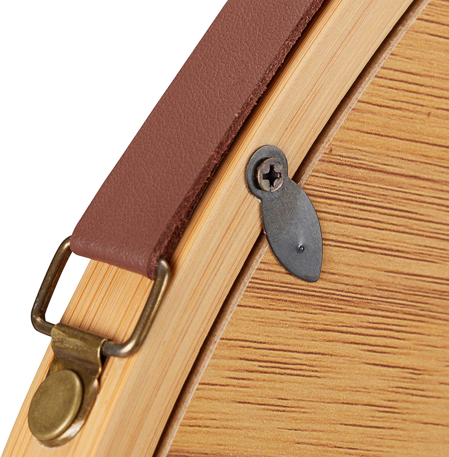 hanging-round-wall-mirror-38-cm-solid-bamboo-frame-and-adjustable-leather-strap-for-bathroom-and-bedroom