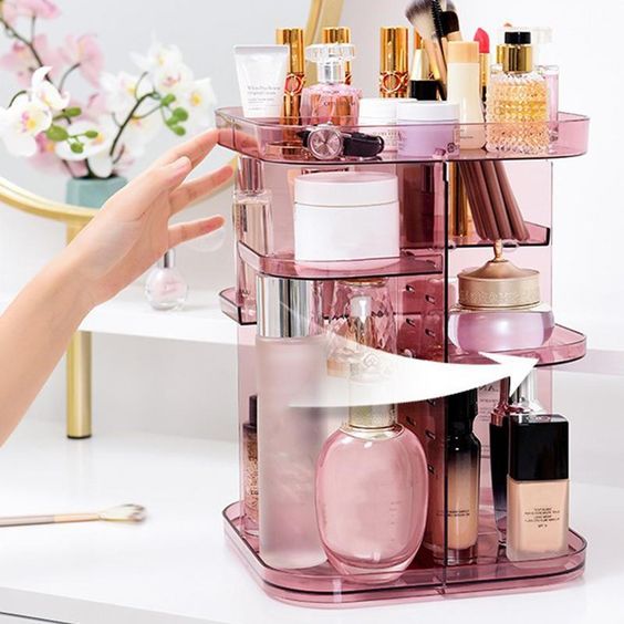 360-rotating-large-capacity-makeup-organizer-for-bedroom-and-bathroom-pink