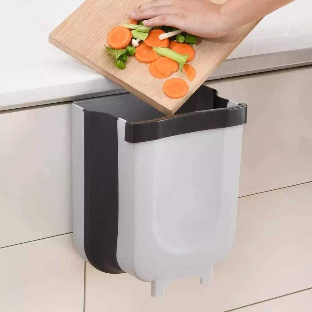 hanging-trash-can-collapsible-small-garbage-waste-bin-for-kitchen-cabinet-door-grey