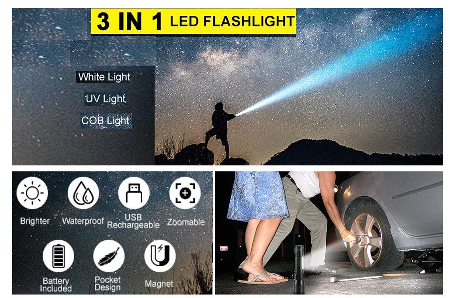 7-modes-waterproof-rechargeable-uv-light-flashlight-torch-for-camping