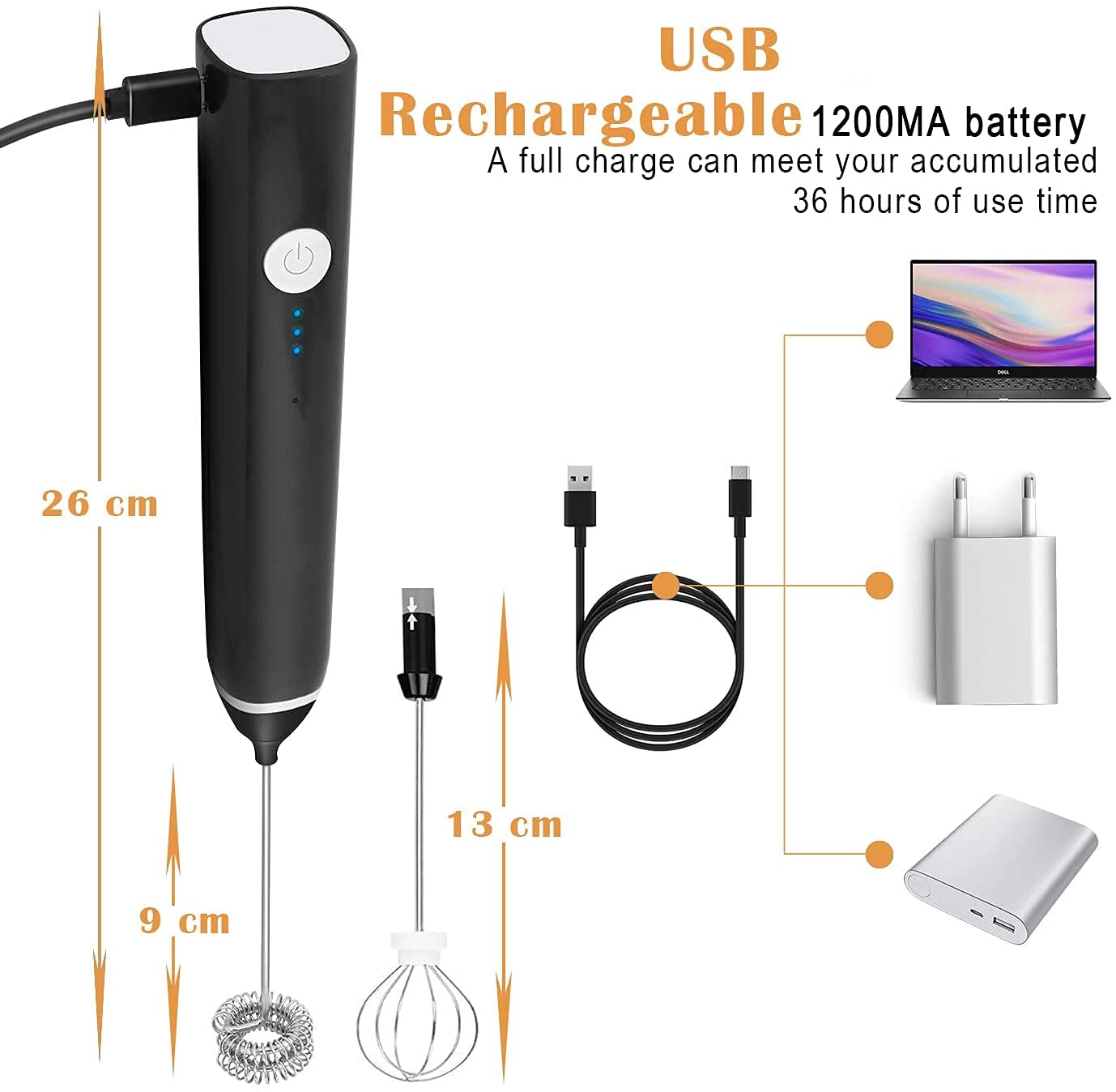 black-rechargeable-electric-milk-frother-handheld-3-speeds