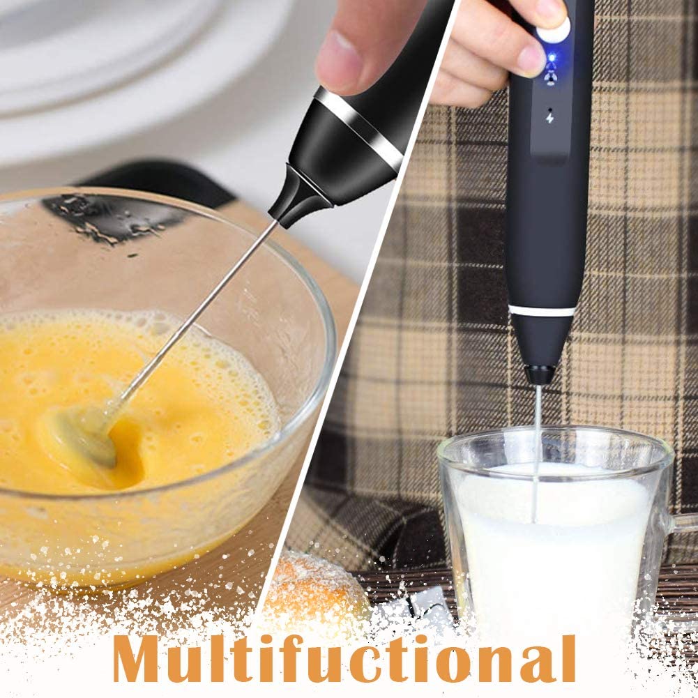 black-rechargeable-electric-milk-frother-handheld-3-speeds