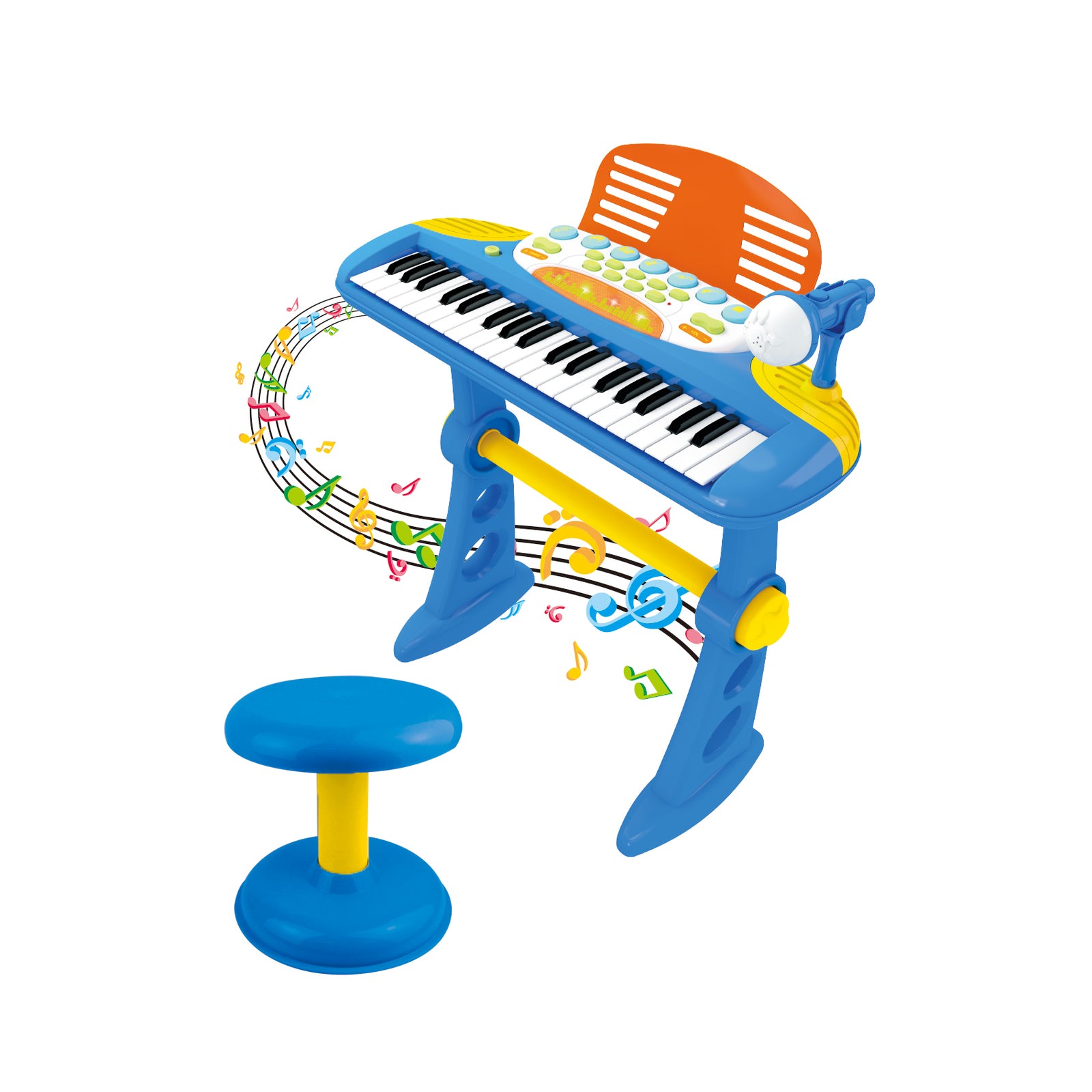 Children's Electronic Keyboard with Stand (Blue)