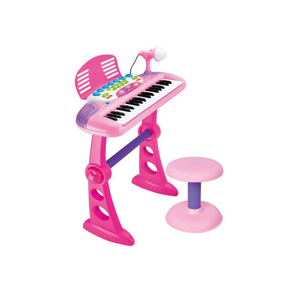 Children's Electronic Keyboard with Stand (Pink)
