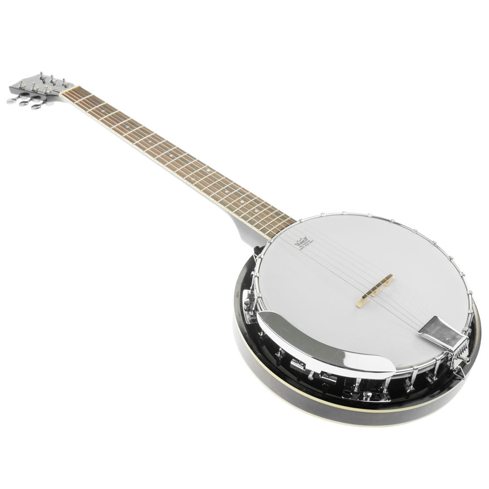 Karrera 6 String Resonator Banjo -  Black