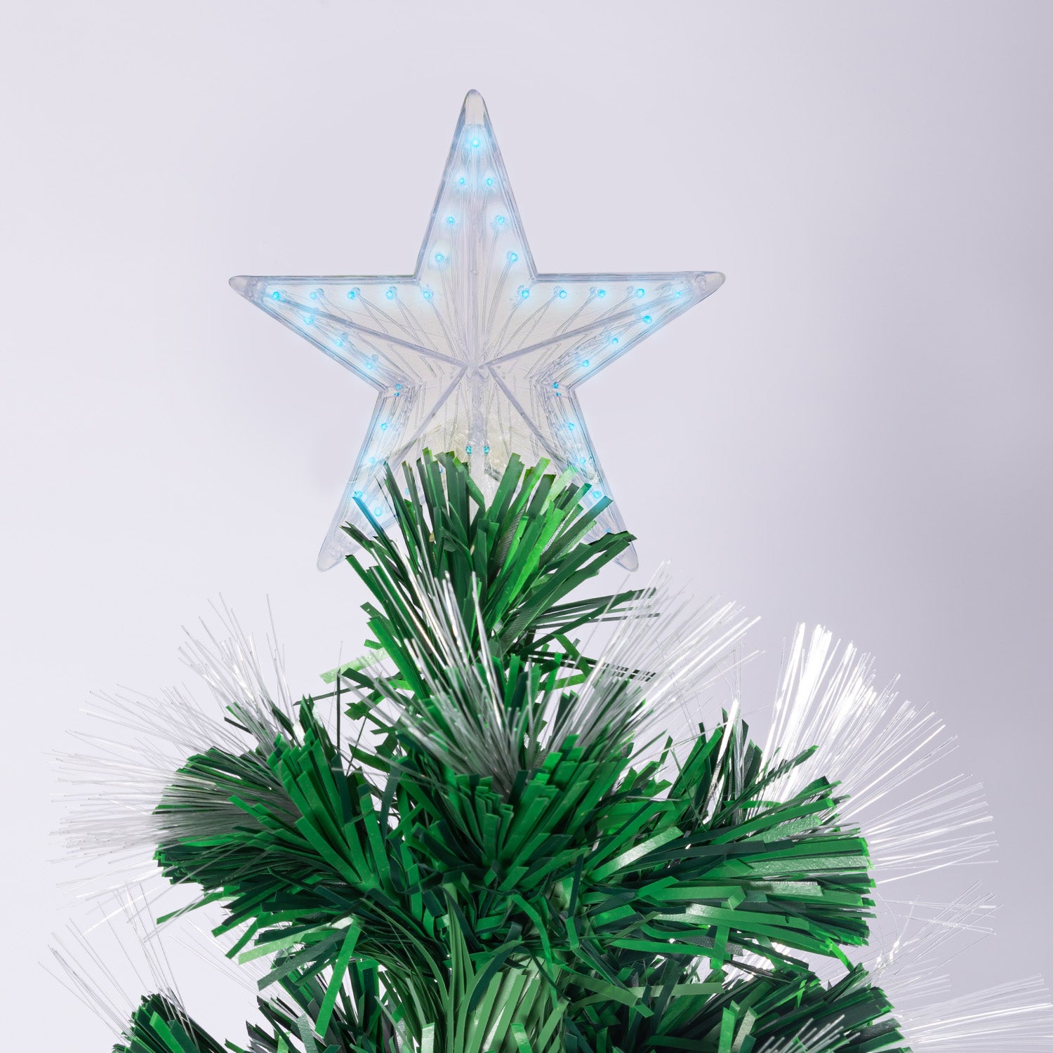 Christabelle 2.4m Enchanted Pre Lit Fibre Optic Christmas Tree Stars Xmas Decor