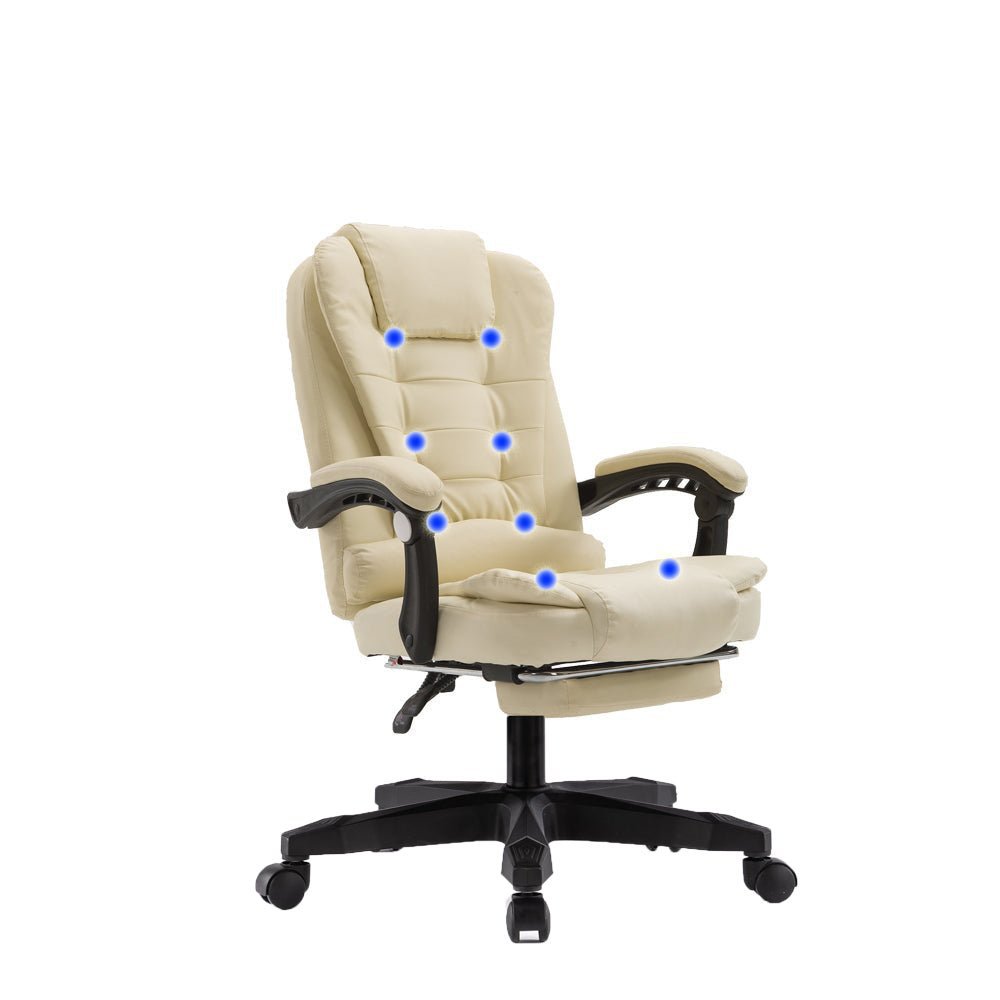 8 Point Massage Chair Executive Office  Recliner Pu Leather 3 colours