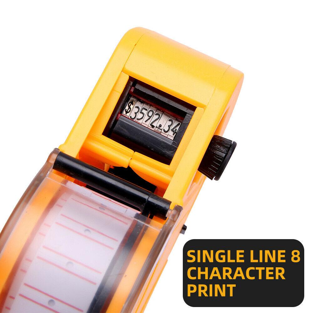 price-tag-gun-labeller-pricing-with-2-rolls-labels-and-inks-roller-machine-kit-yellow