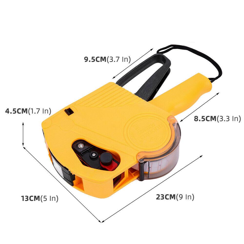 price-tag-gun-labeller-pricing-with-2-rolls-labels-and-inks-roller-machine-kit-yellow