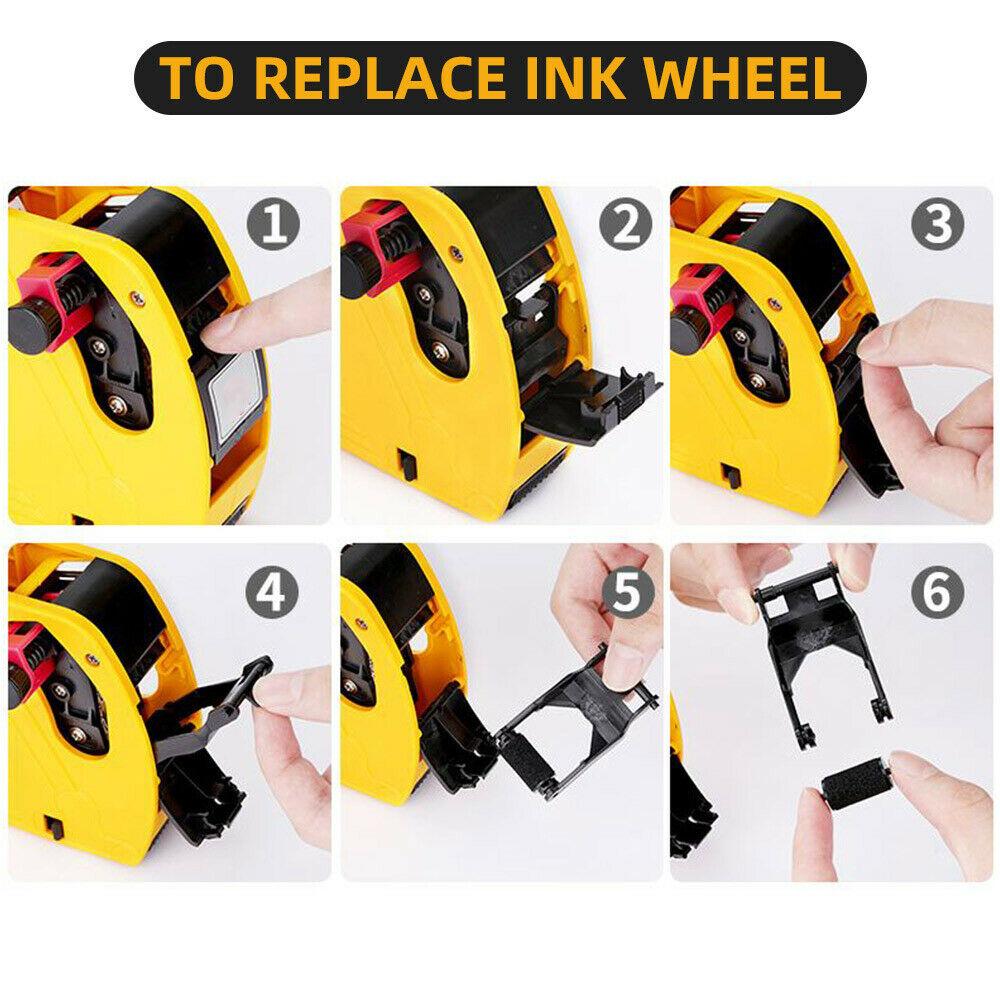 price-tag-gun-labeller-pricing-with-2-rolls-labels-and-inks-roller-machine-kit-yellow
