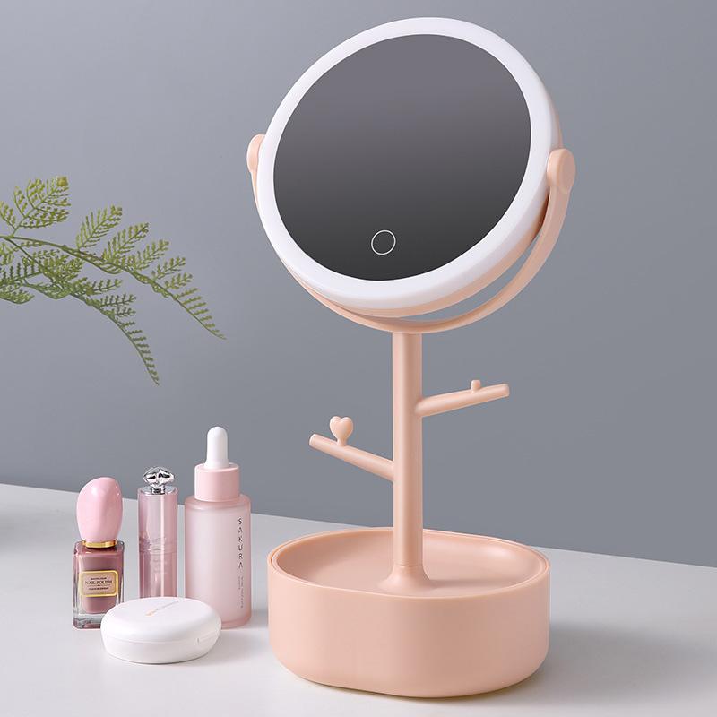 ecoco-smart-led-light-cosmetic-makeup-mirror-usb-touch-screen-home-desk-vanity-360-pink