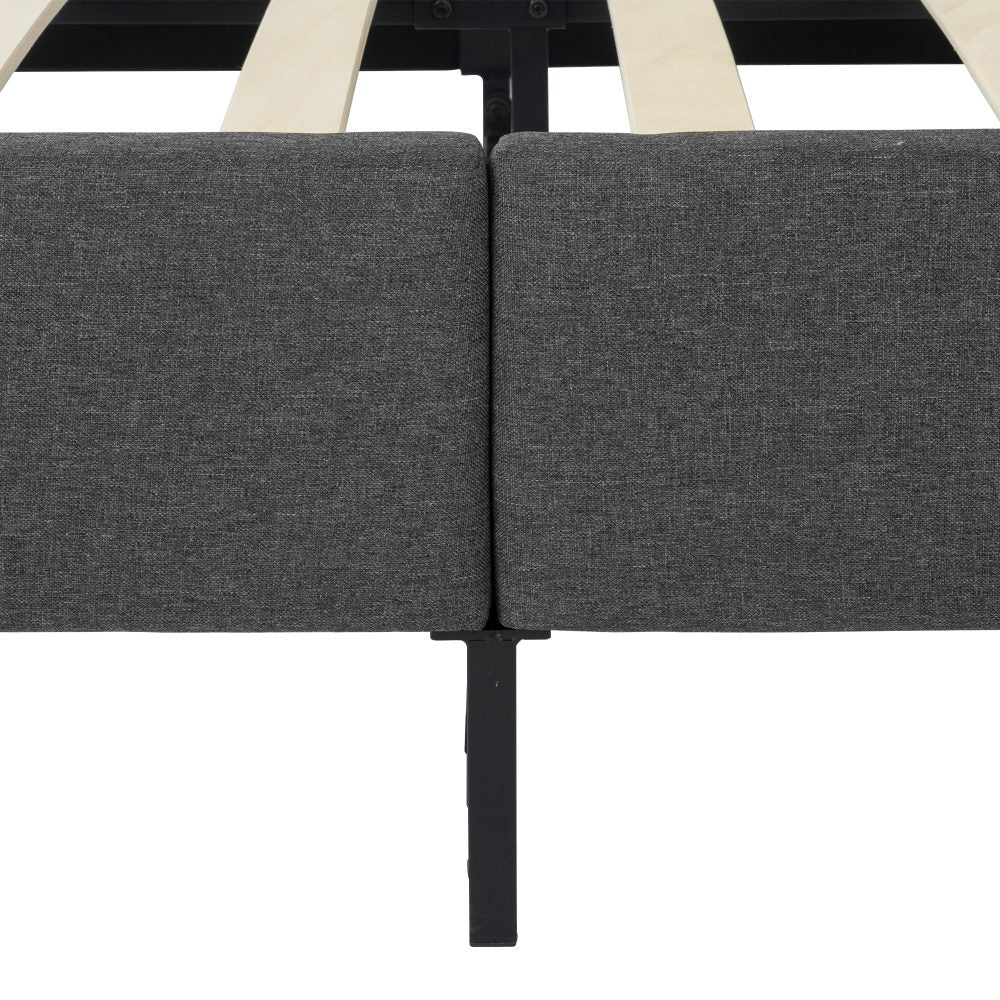 Bed Frame Mattress Foundation (Dark Grey) - Double