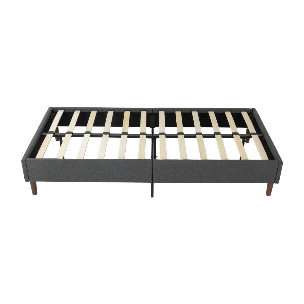 Bed Frame Mattress Foundation (Dark Grey) - Queen