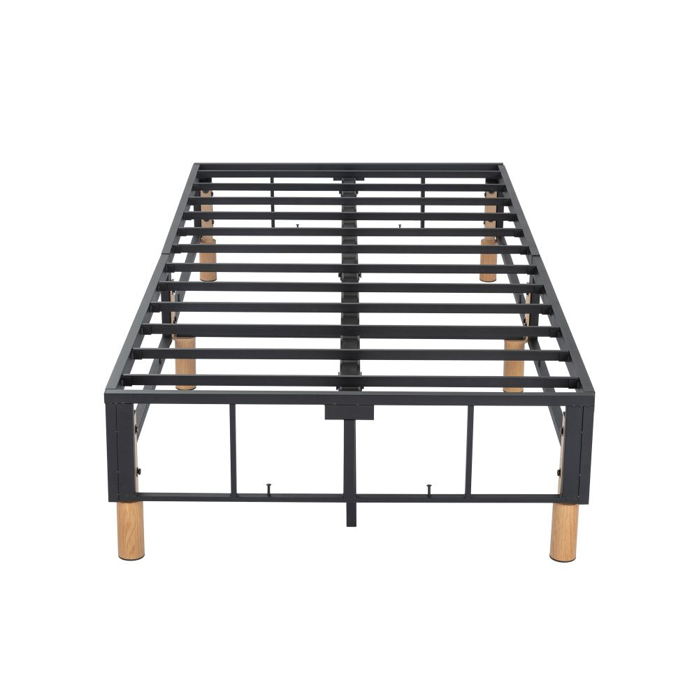 Metal Bed Frame Mattress Foundation Blue - Double