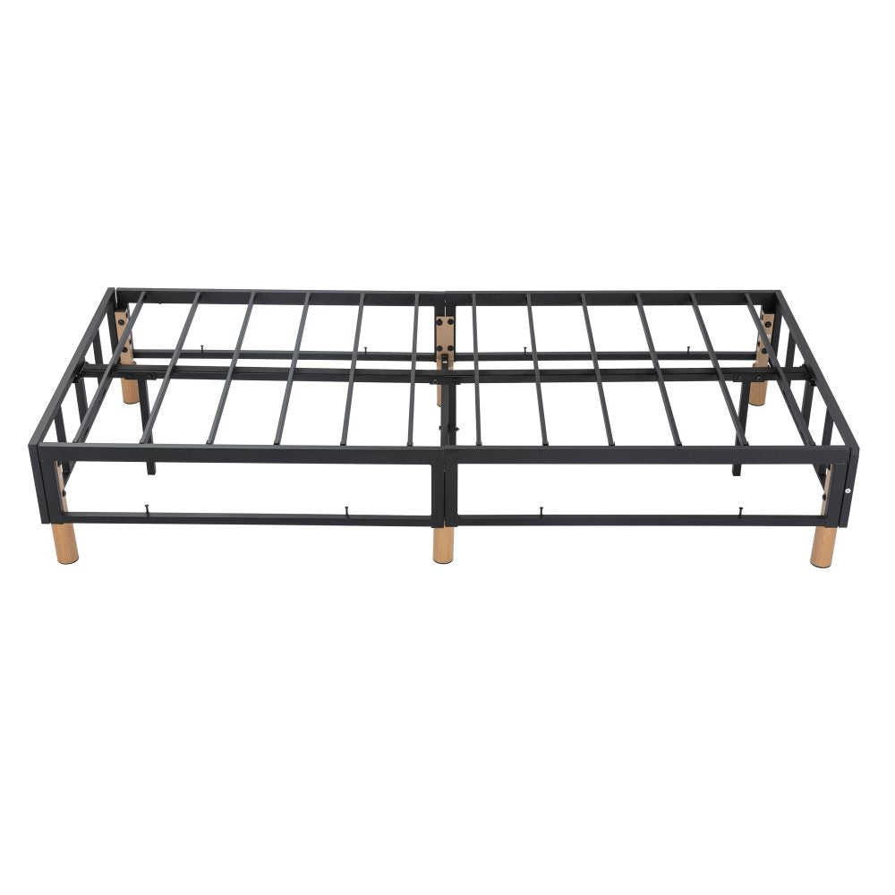 Metal Bedframe Mattress Foundation (Dark Grey) - Double