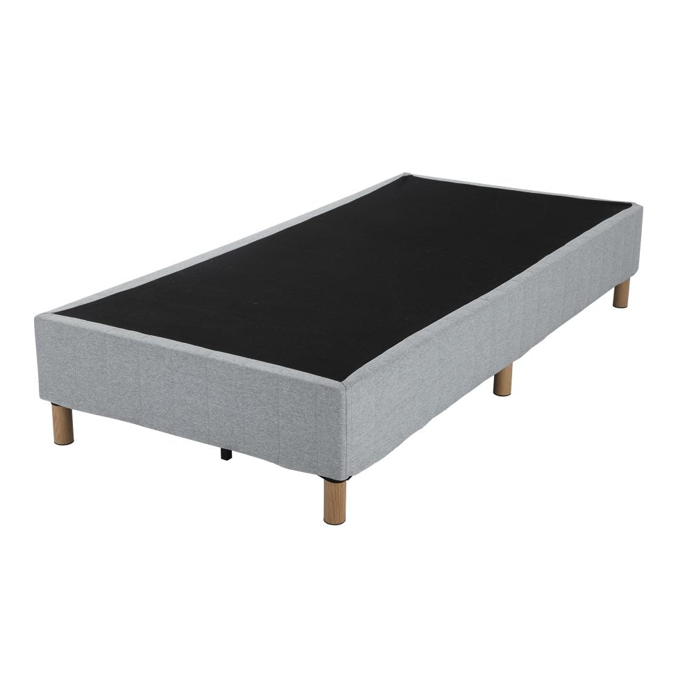 Metal Bedframe Mattress Foundation (Light Grey) - Double