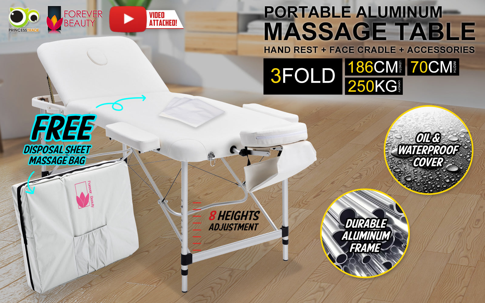 forever-beauty-white-portable-beauty-massage-table-bed-therapy-waxing-3-fold-70cm-aluminium