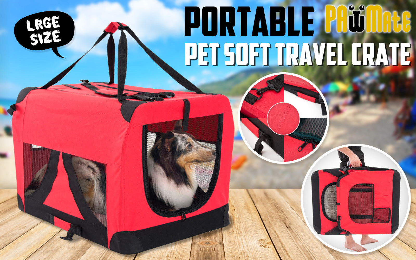 paw-mate-red-portable-soft-dog-cage-crate-carrier-xl