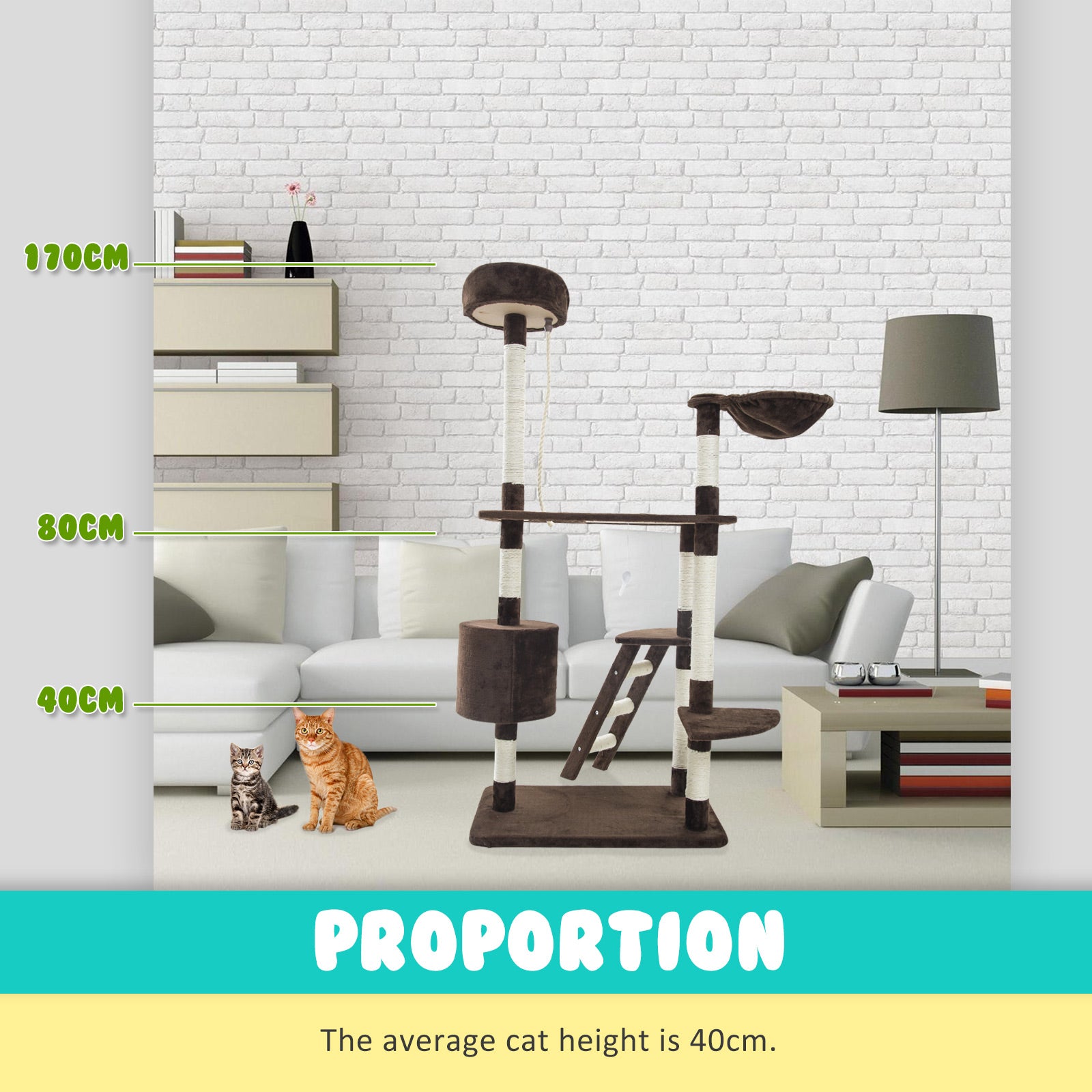 paw-mate-170cm-brown-cat-tree-fuji-multi-level-scratcher