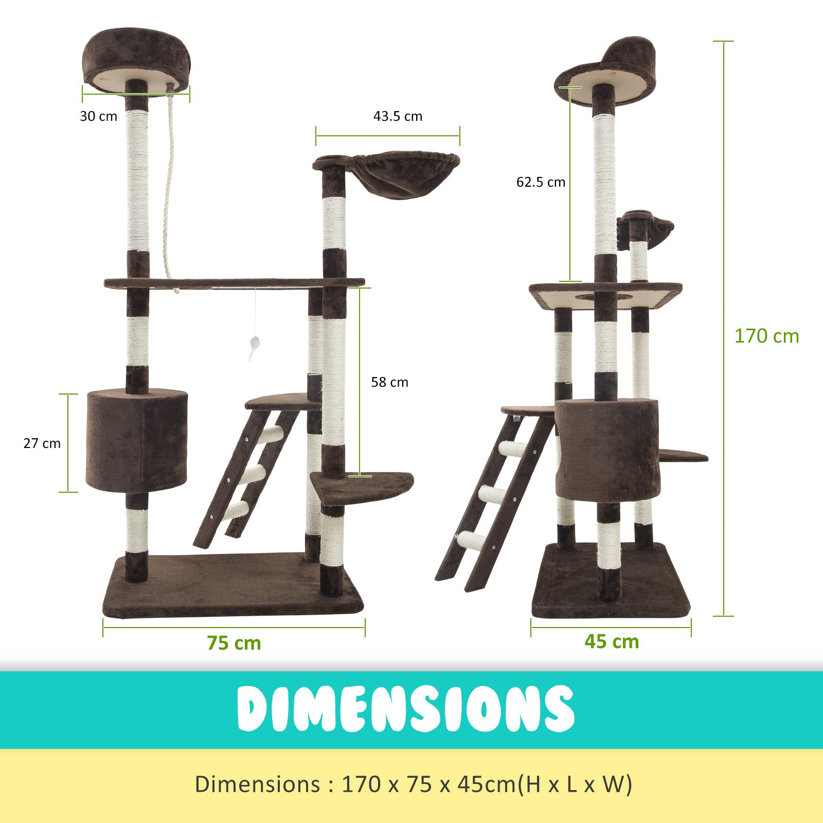 paw-mate-170cm-brown-cat-tree-fuji-multi-level-scratcher