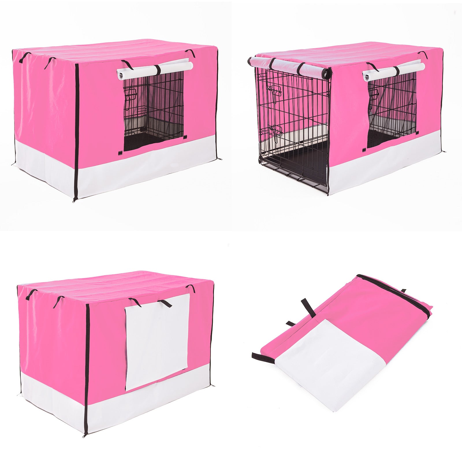 paw-mate-pink-cage-cover-enclosure-for-wire-dog-cage-crate-30in