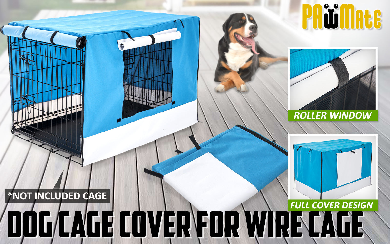 paw-mate-blue-cage-cover-enclosure-for-wire-dog-cage-crate-42in