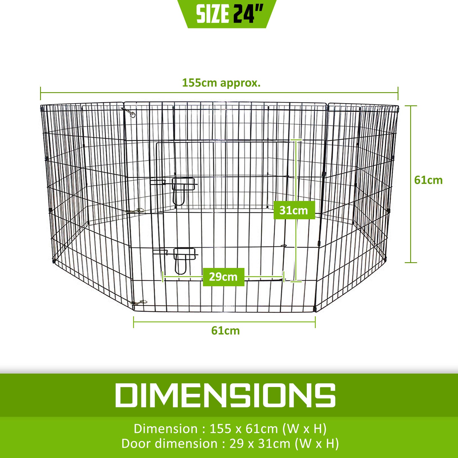 paw-mate-pet-playpen-8-panel-24in-foldable-dog-exercise-enclosure-fence-cage