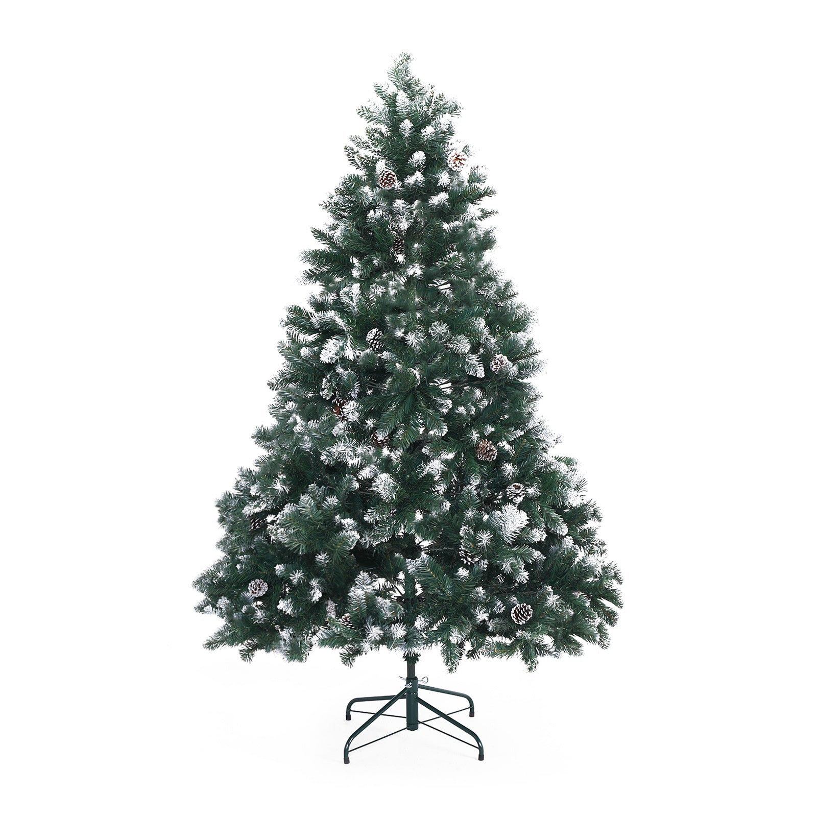 home-ready-6ft-180cm-930-tips-green-snowy-christmas-tree-xmas-pine-cones
