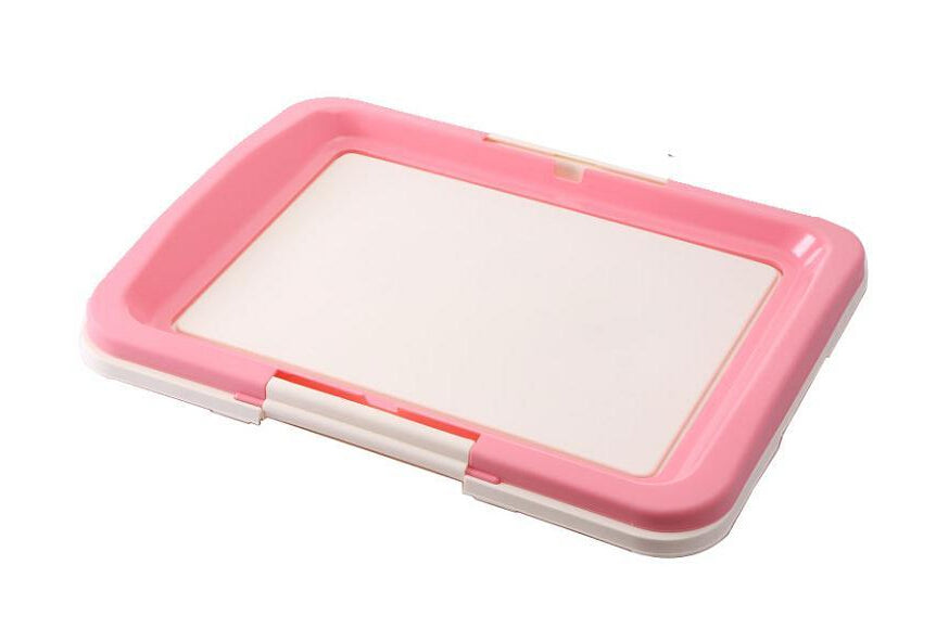 YES4PETS Large Portable Dog Potty Training Tray Pet Puppy Toilet Trays Loo Pad Mat Pink