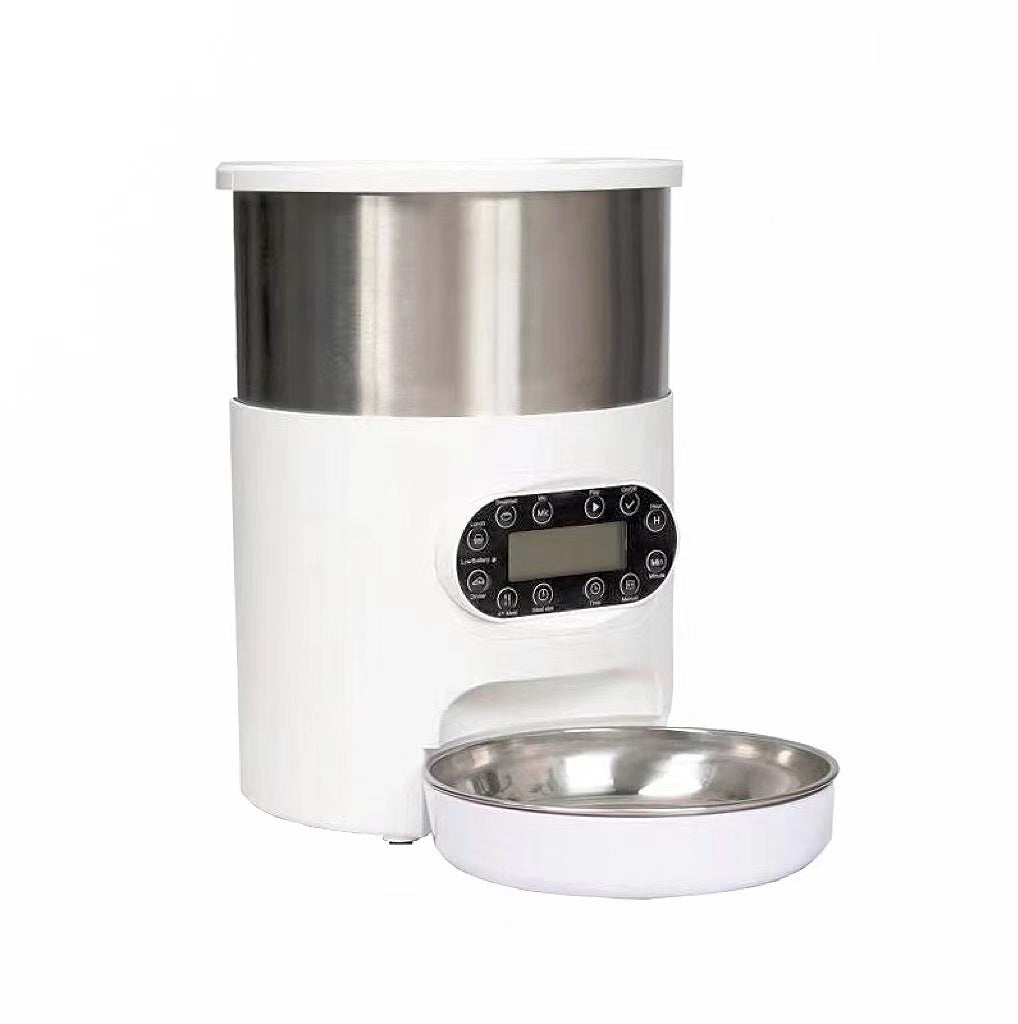 YES4PETS Electric Automatic Pet Dog Cat Rabbit Feeder Stainless Steel 3L Dispenser