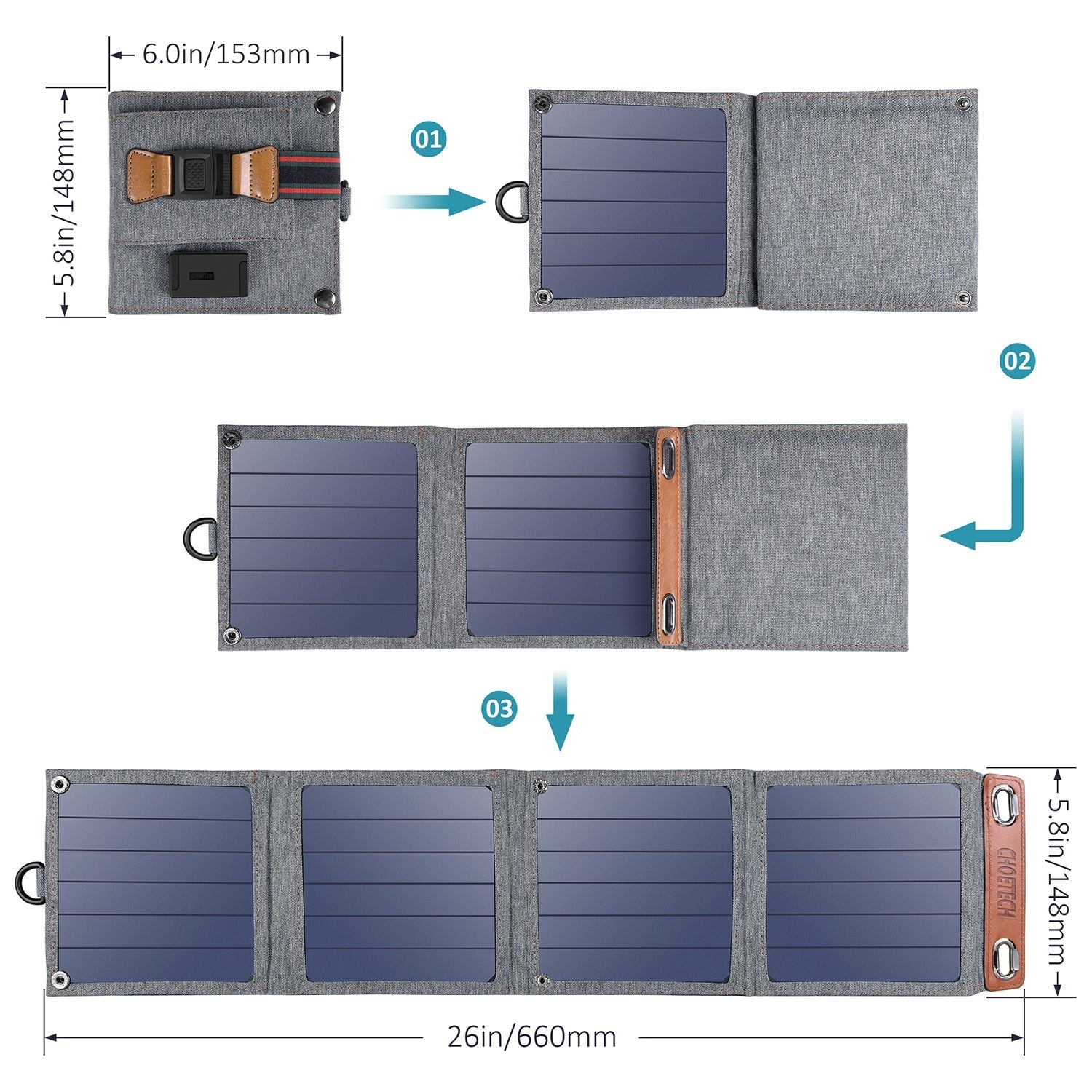 choetech-sc004-14w-usb-foldable-solar-powered-charger