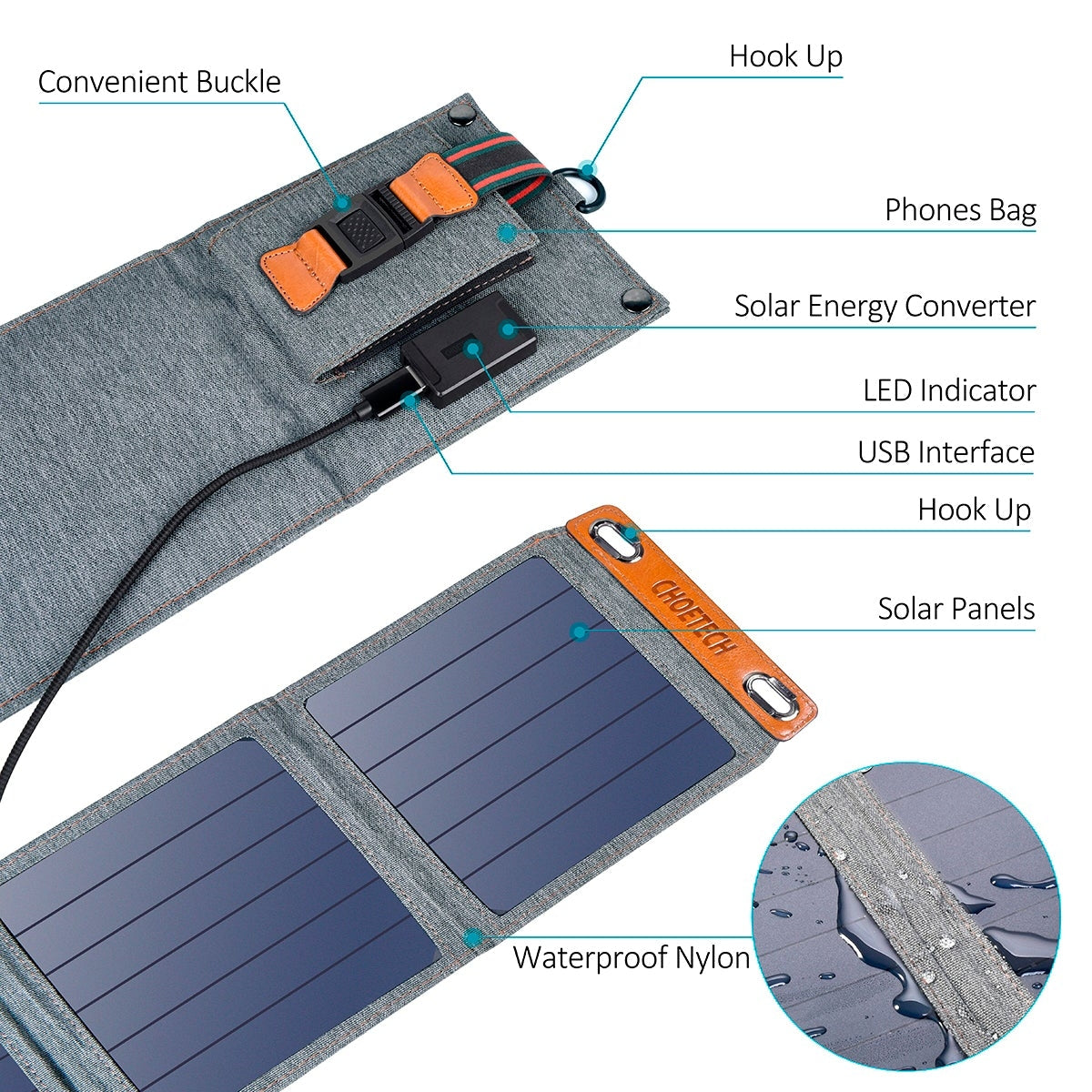 choetech-sc004-14w-usb-foldable-solar-powered-charger