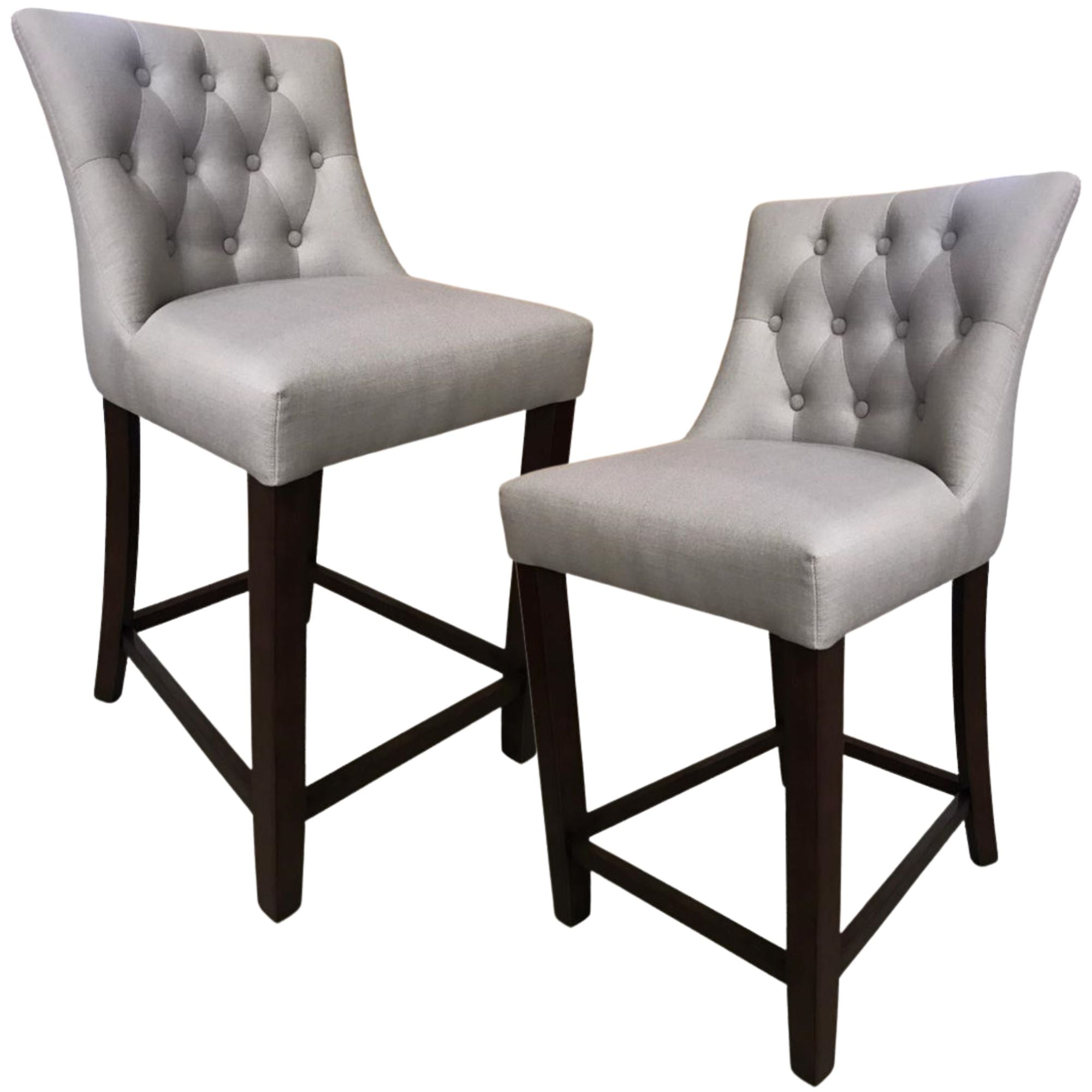 florence-2pc-high-fabric-dining-chair-bar-stool-french-provincial-solid-timber