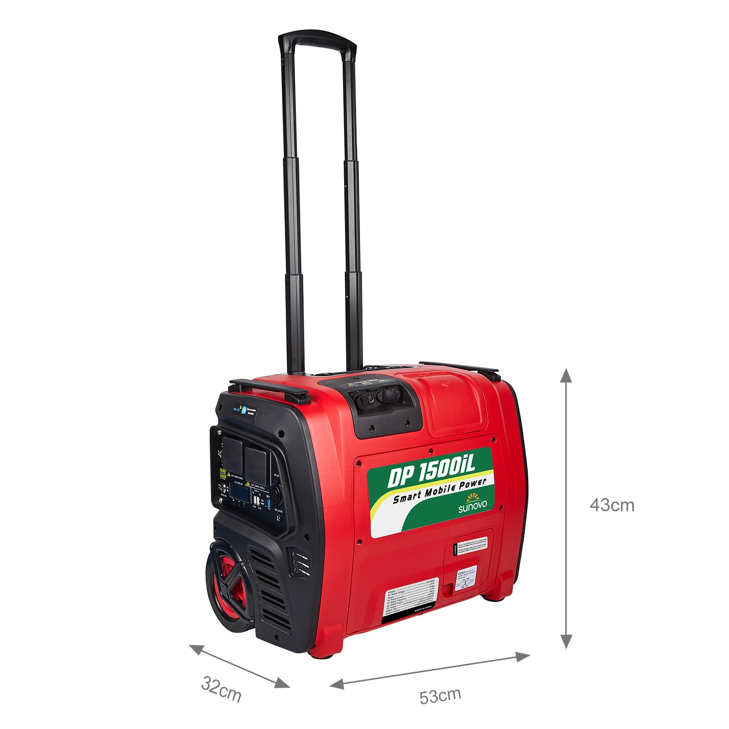 Sunovo 1500W Portable Power Station Solar Inverter Generator - FREE SHIPPING