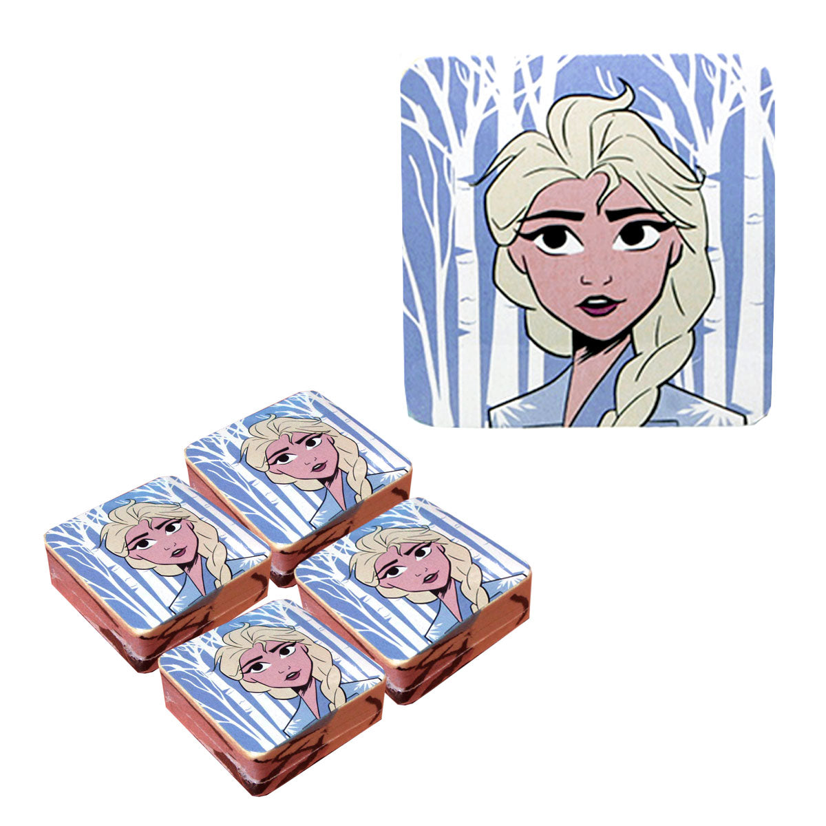 Caprice Frozen Elsa Set of 4 Cotton Licensed Magic Facewashers 30 x 30 cm