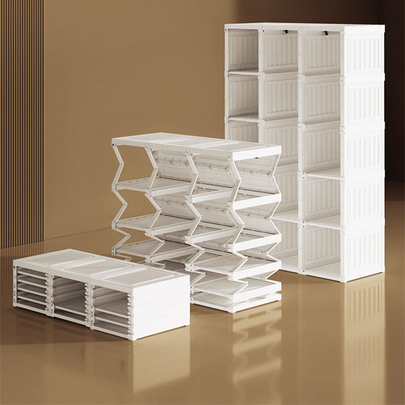 Kylin Cubes Storage Folding Cabinet With 8 Grids & 4 Doors & 1 Hanger