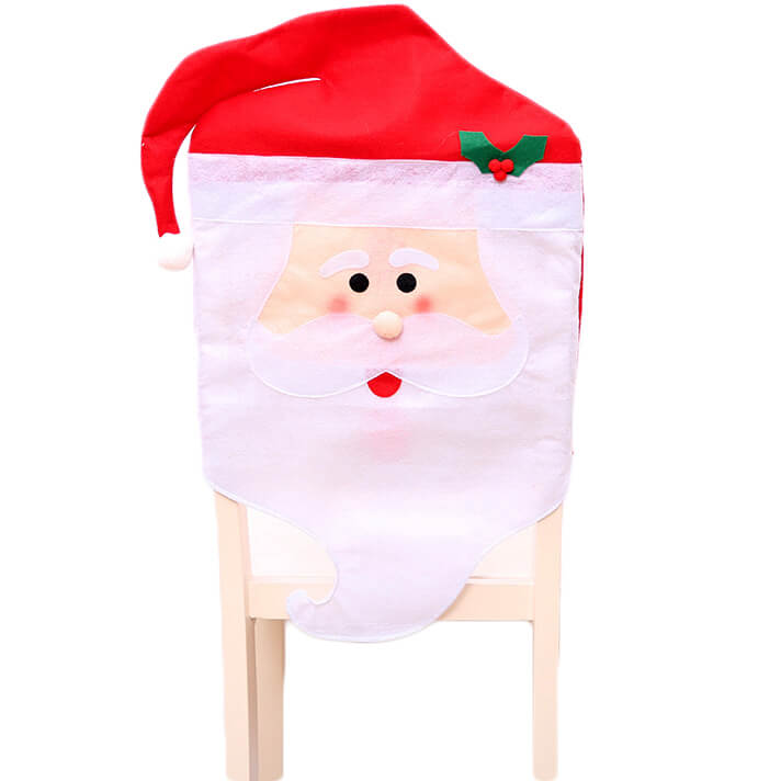 6x Christmas Cute Lady Santa Hat Chair Covers - Mrs Santa