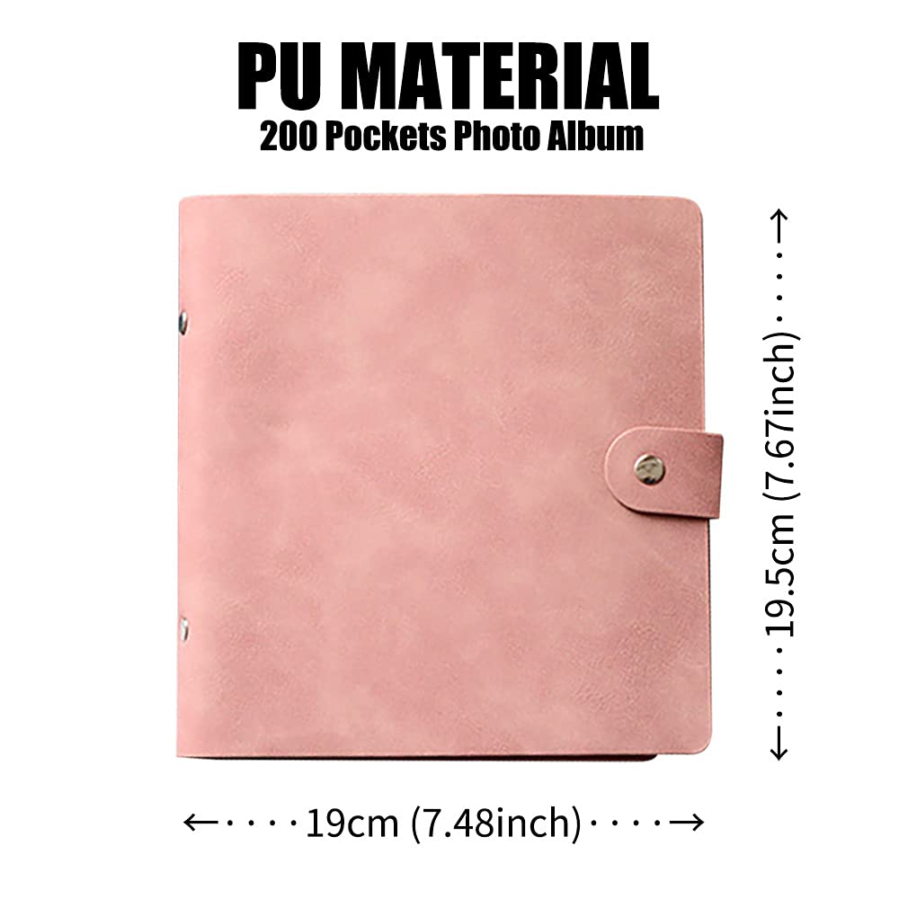 LIFEBEA 200 Pockets Photo Album for Fujifilm Instax Mini  (Pink)